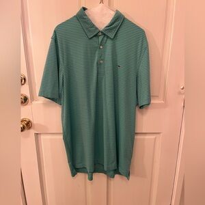 Vineyard Vines Teal Striped Polo Shirt